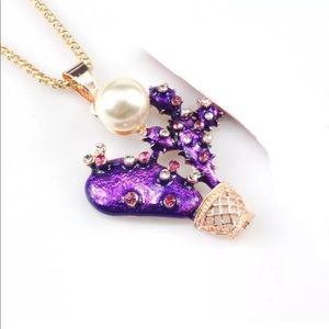 Pearl crystal Cactus 🌵 Necklace